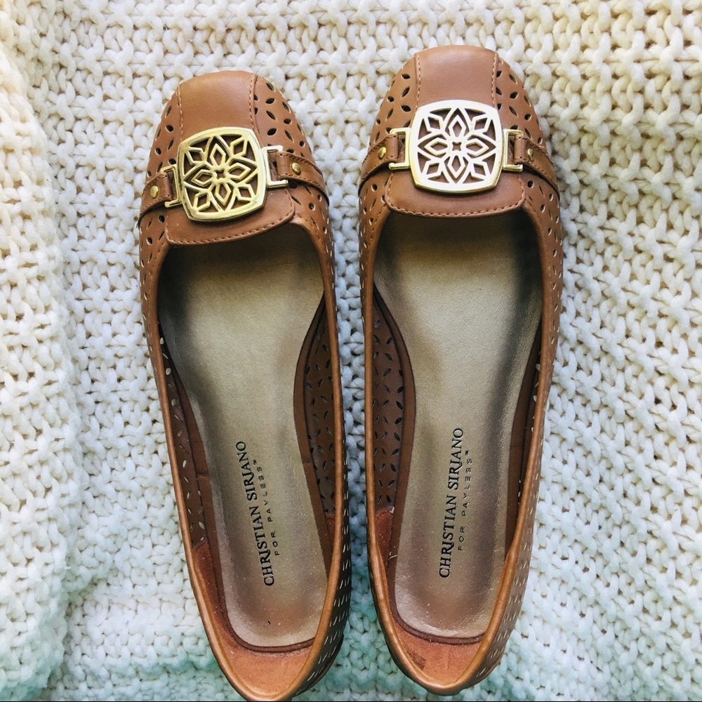 Christian Siriano Delilah Flats in Brown Sz 7.5